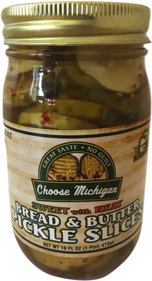 Sweetand Spicy Pickle Slices Jar PNG image