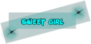 Sweety Girl Text Graphic PNG image