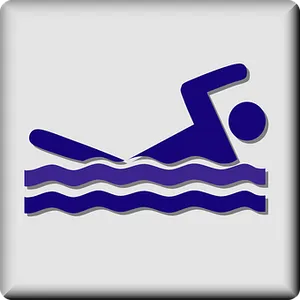 Swimmer Silhouette Icon PNG image