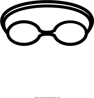 Swimming Goggles Outline PNG