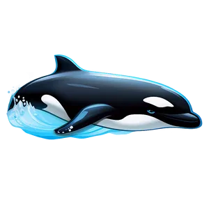 Swimming Orca Whale Graphic Png 06292024 PNG image