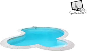 Swimming Pool Cartoon Style Illustration PNG image