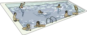 Swimming Pool Recreation Illustration PNG