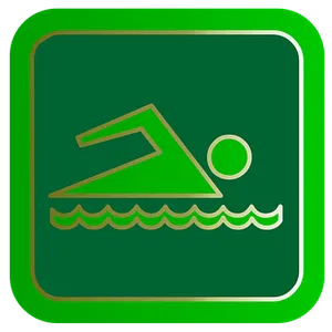 Swimming Symbol Green Sign PNG image