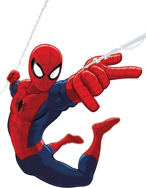 Swinging Spiderman Clipart PNG image
