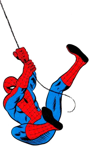 Swinging_ Spiderman_ Clipart PNG image