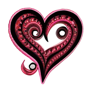 Swirling Heart Clipart Pattern PNG Pjf38