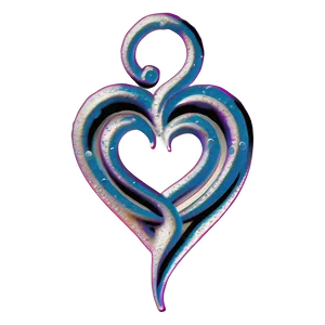 Swirling Heart Tattoo PNG D