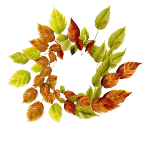 Swirling Leaves Autumn PNG 06132024