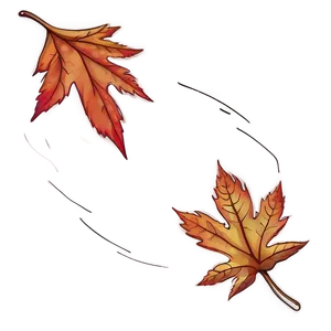 Swirling Leaves Autumn PNG 83