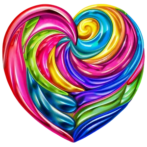 Swirly Heart Design PNG Sqf33 PNG