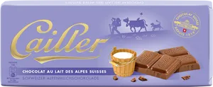 Swiss Cailler Milk Chocolate Packaging PNG image