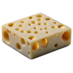 Swiss Cheese Cube Png 06132024 PNG image