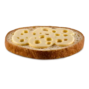 Swiss Cheese On Bread PNG 06132024