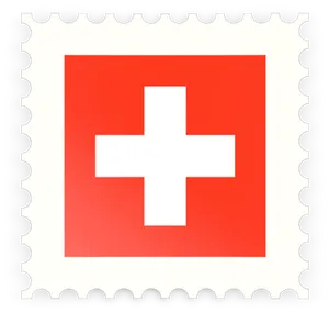 Swiss_ Flag_ Postage_ Stamp_ Design PNG image