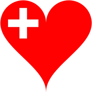 Swiss Heart Graphic PNG image