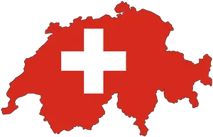 Switzerland Map Outlinewith Flag PNG image