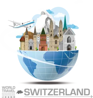 Switzerland Travel Concept PNG image