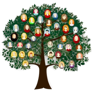 Symbolic Family Reunion Tree PNG 06212024