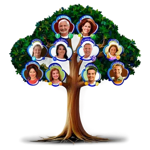 Symbolic Family Reunion Tree PNG Sfl