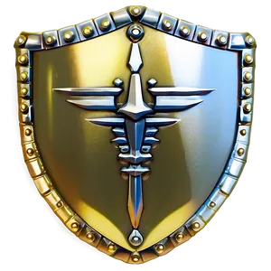 Symbolic Gold Shield PNG 89