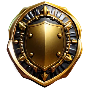 Symbolic Gold Shield PNG 92