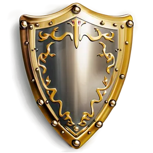 Symbolic Gold Shield PNG Bde46