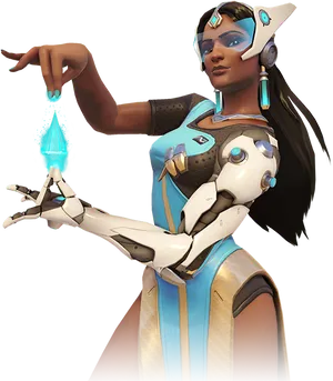 Symmetra Overwatch Character Pose PNG image