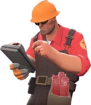 T F2 Engineerwith P D A PNG image