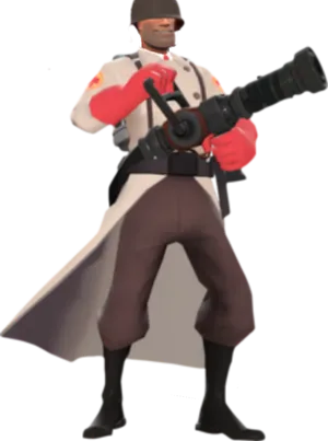 T F2 Medic With Medigun PNG image