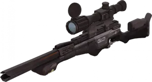 T F2 Sniper Rifle Isolated PNG image