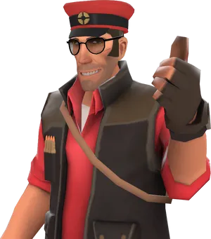 T F2_ Soldier_ Pointing PNG image