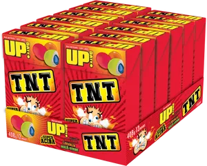 T N T Candy Boxes Display PNG image