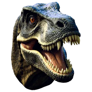 T Rex Head With Dramatic Shadows PNG Ngb