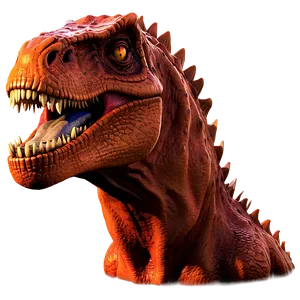 T Rex Head With Fiery Eyes PNG Veu1 PNG