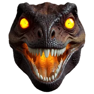 T Rex Head With Glowing Eyes PNG 06292024