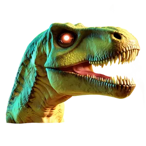 T Rex Head With Glowing Eyes PNG 06292024