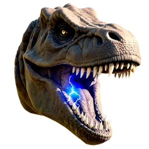 T Rex Head With Lightning Effect PNG 99