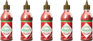 Tabasco Sriracha Sauce Bottles PNG