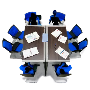 Table Top View Meeting Png 06262024 PNG image