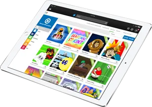 Tablet App Marketplace Display PNG image