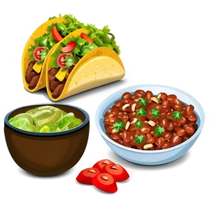 Taco Toppings Clipart PNG 06262024