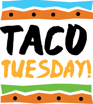 Taco Tuesday Celebration Banner PNG image