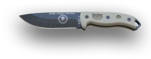 Tactical Combat Knife Black Blade PNG image