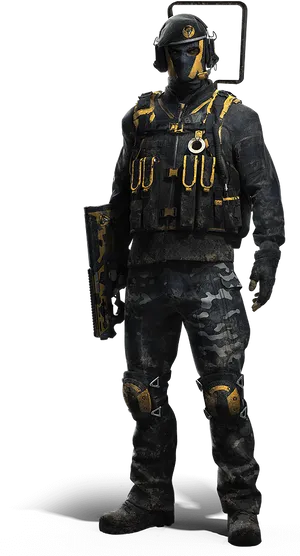 Tactical Ghost Soldier Character PNG image