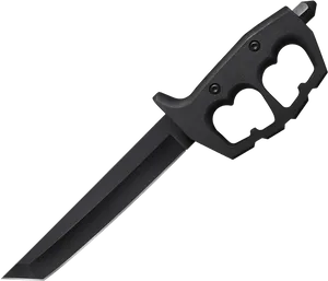Tactical Knifewith Knuckle Guard PNG