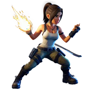 Tactical Lara Croft Fortnite Outfit Png 06282024 PNG image