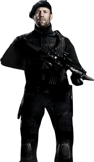 Tactical Operatorwith Rifle PNG image
