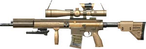 Tactical Sniper Rifle Isolated PNG image