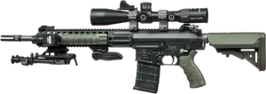 Tactical Sniper Rifle Profile PNG image